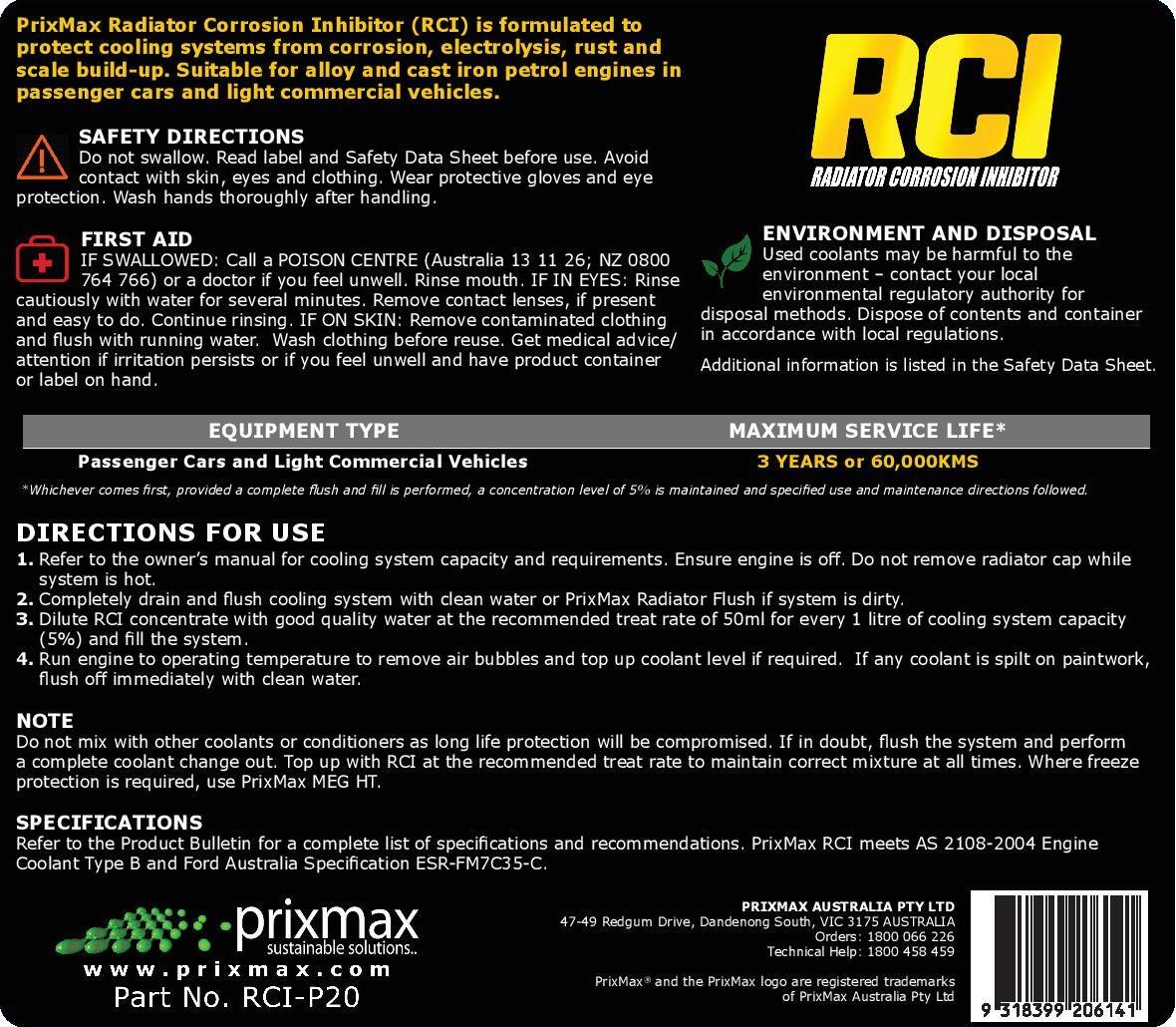 PrixMax RCI Universal Non Antifreeze Conventional Chemistry Coolant Concentrate 500ml