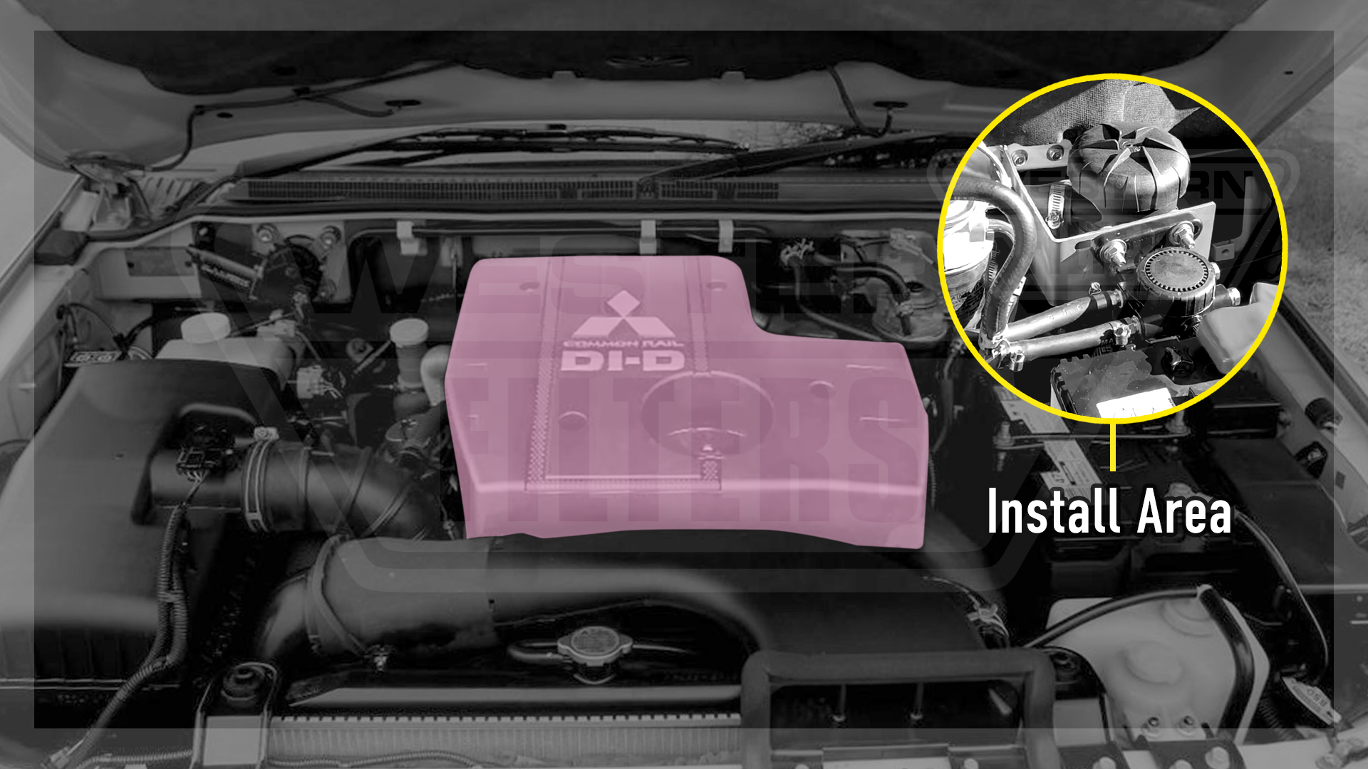 Western Filters Provent 200 For Mitsubishi Pajero 3.2L 4M41 2010 - On Dual Bracket Kit
