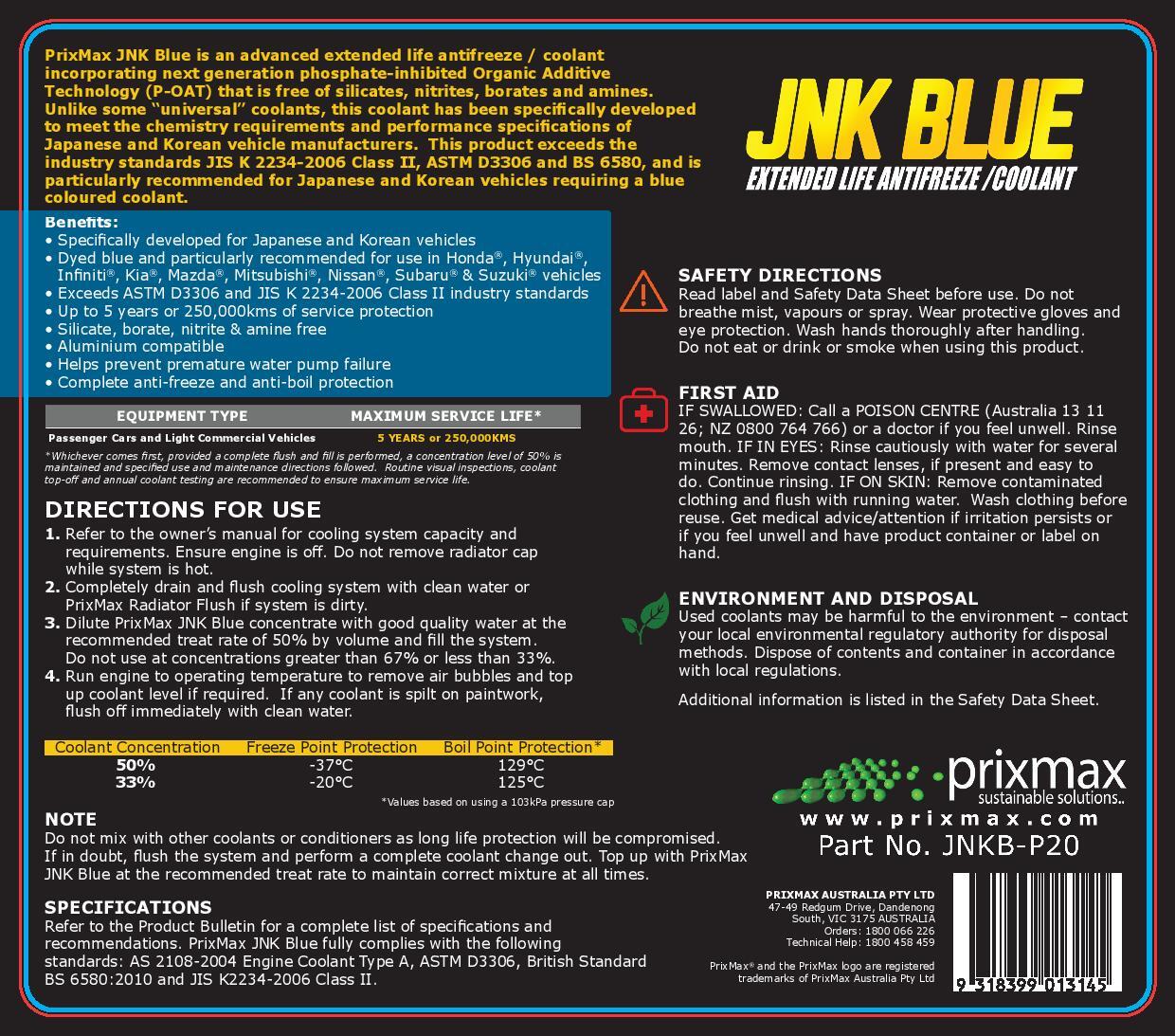 PrixMax JNK Blue Extended Life Antifreeze Antiboil Concentrate For Japanese & Korean Applications 5L