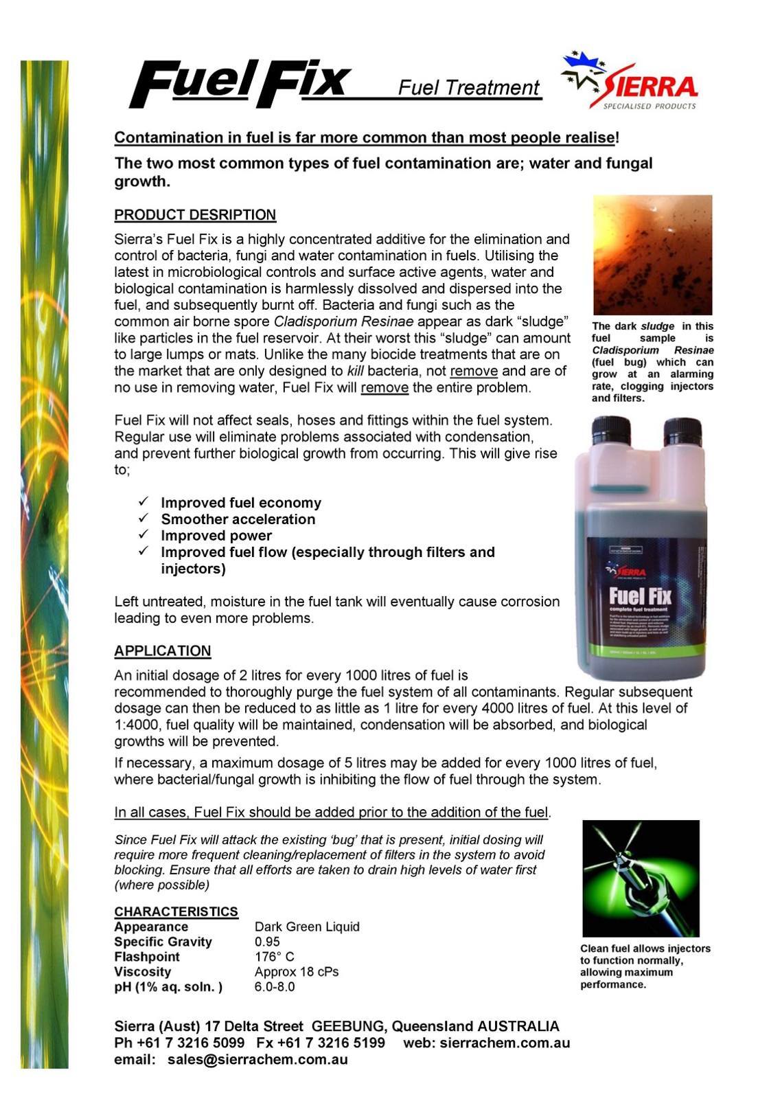 Sierra Fuel Fix Diesel Bug Treatment Fuel Conditioner 5L Treats 20,000L