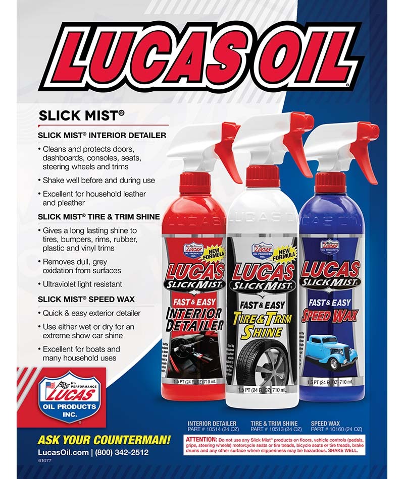 Lucas Slick Mist Detailing Kit - Interior Detailer, Tire/Trim Shine & Speed Wax 10558