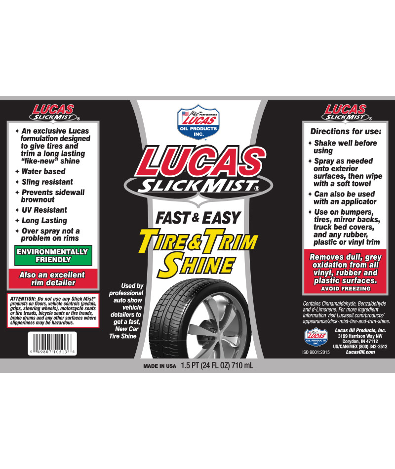 Lucas Oil - Slick Mist Speed Wax - Spray - Gloss Intensifier