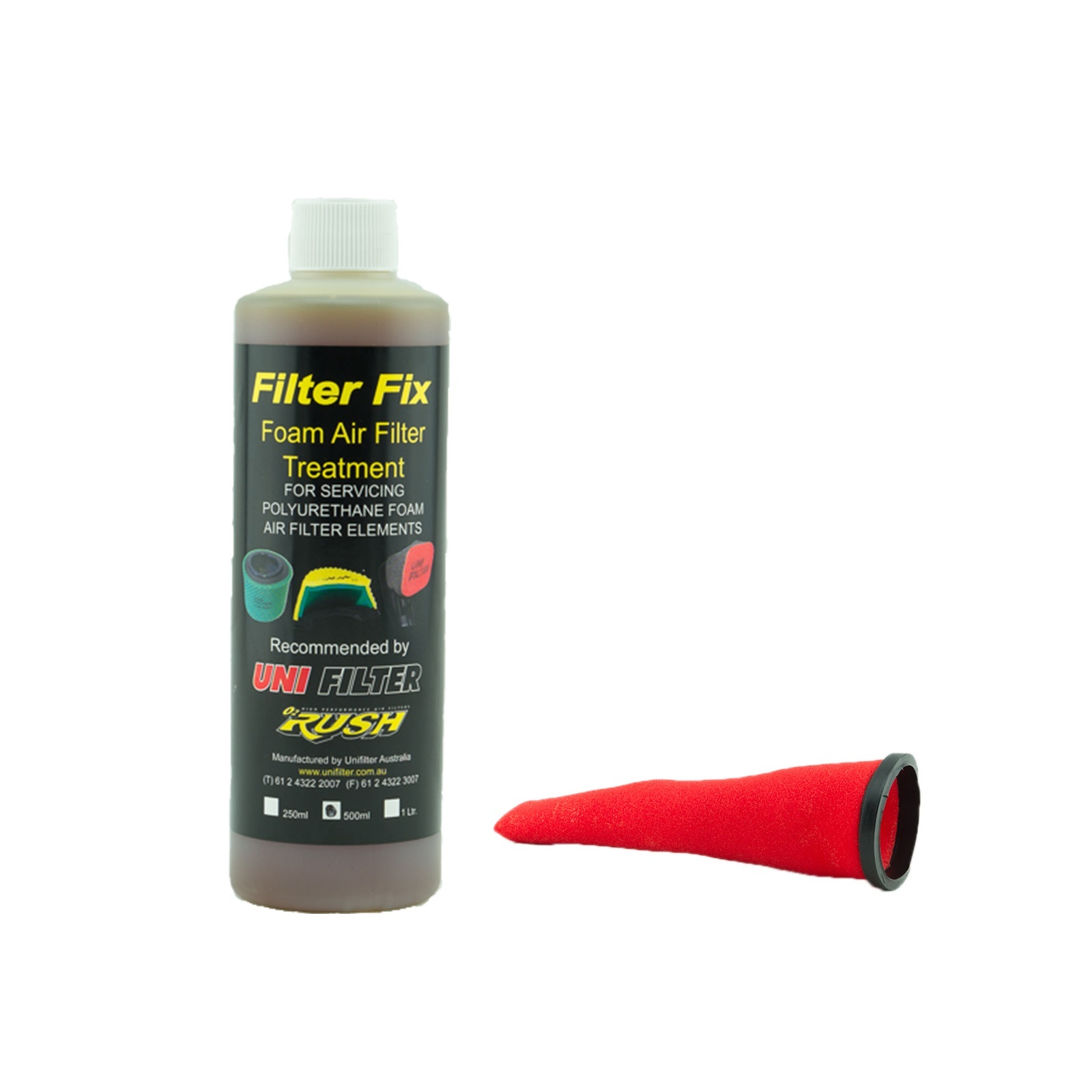 1 x Unifilter Safari Snorkel Internal Droopie (OD 90mm ID 79mm) Pre Cleaner Filter & Oil Combo Pack