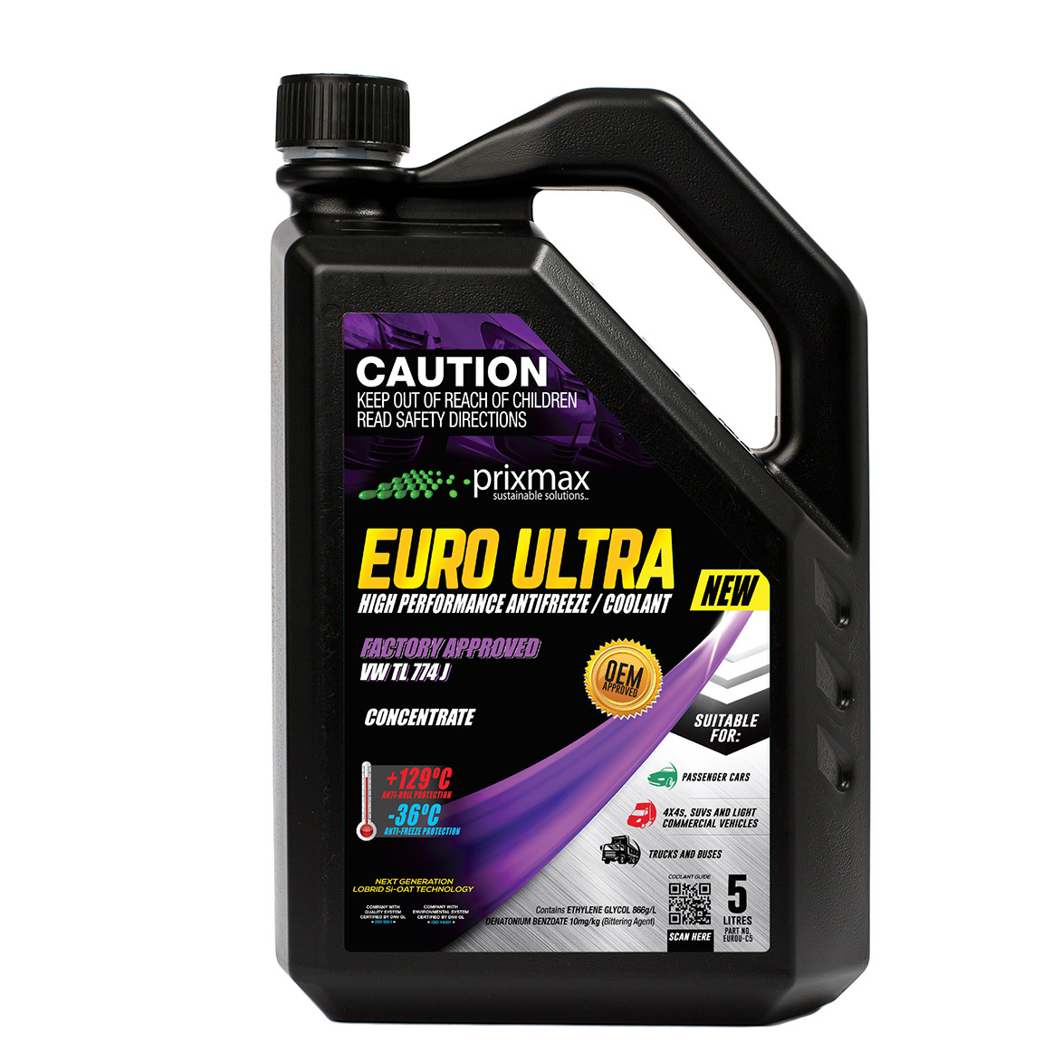PrixMax Euro Ultra Extended Life Antifreeze Antiboil Concentrate For VW & Others 5L