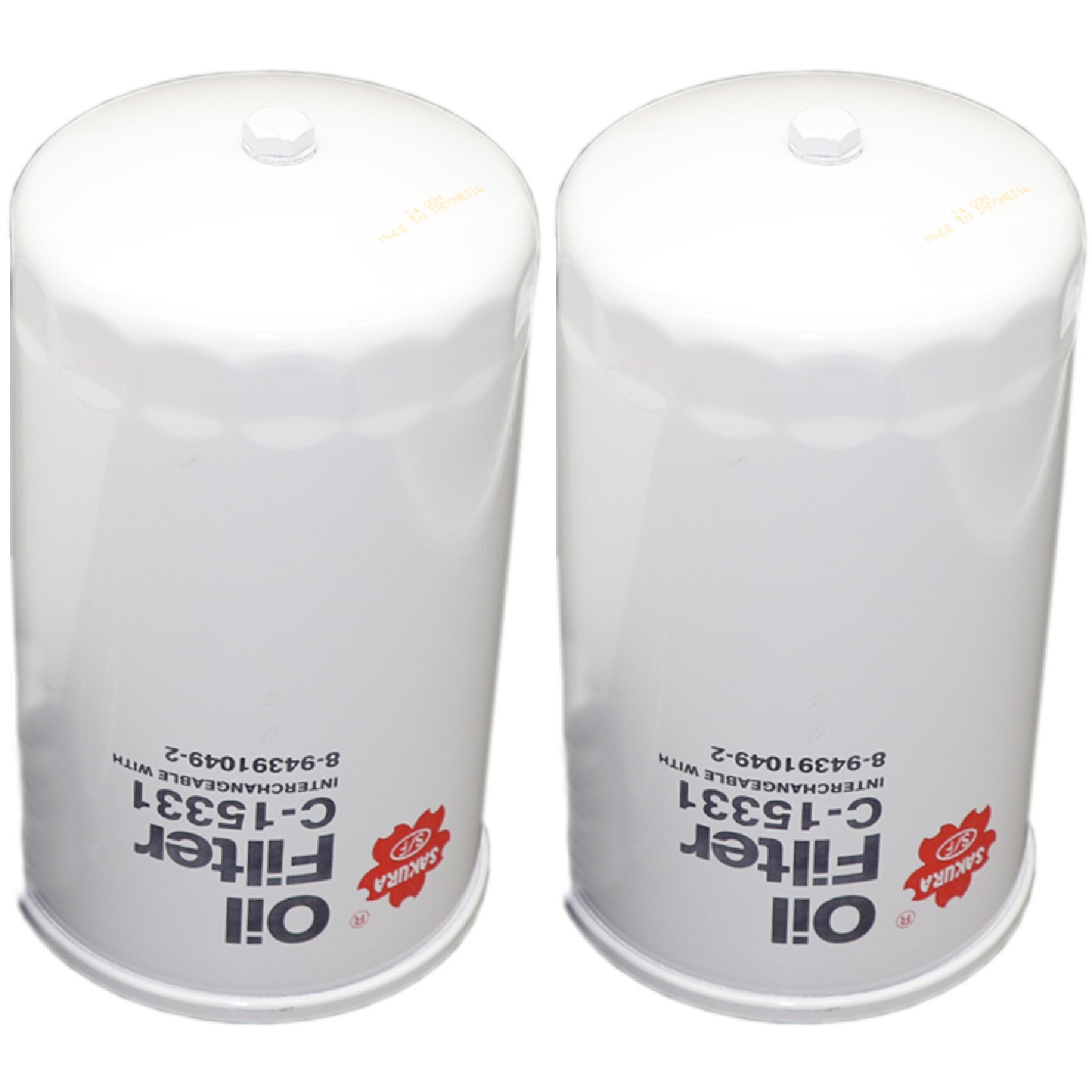 2 x C-15331 Sakura Oil Filter - Fits Isuzu Trucks Xref: WZ475NM