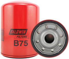 B75 Baldwin Lube Filter - Fits Caterpillar, Iveco, J.C. BamFord, Kawasaki, Kobelco, Koebring, Link-Bell, MDI/Yulami, New Holland, Tarrock, White