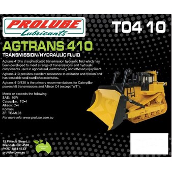 Prolube Agtrans 410 SAE 10 Allison C4, CAT TO-4 Transmission / Hydraulic Fluid