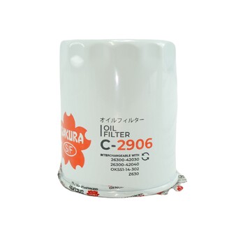 C-2906 Sakura Oil Filter - Fits Kia, Hyundai+ More Xref: Z630, 26300-42040, OK551-14-302