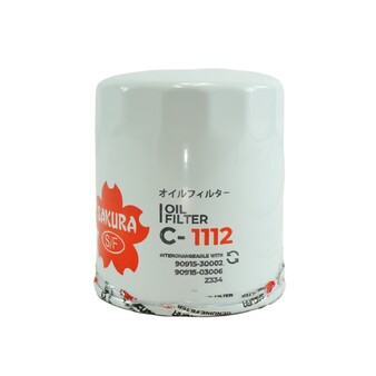 Sakura C-1112 Oil Filter - Fits Toyota + More Xref: Z334, 90915-03006, P502018, WZ334