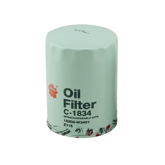 C-1834 Sakura Oil Filter - Fits Nissan + More Xref: Z115, 1520865010, P557780
