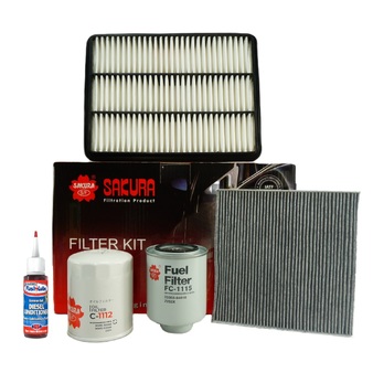 Toyota Prado KZJ120R 3.0L TD 1KZ-TE Air, Fuel, Oil Filter Service Kit Sakura K-11091 