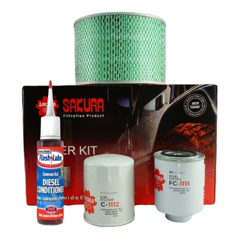 Toyota Landcruiser 4.2L HDJ78, 79, 81 1HDFTE & HZJ70, 73, 78, 79 1HZ Air, Fuel, Oil Filter Service Kit Sakura K-11110