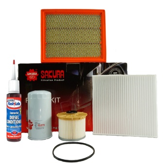 Isuzu D-Max 4JJ1 3.0L TF  Air, Fuel, Oil, Cabin Filter Service Kit Sakura K-15131