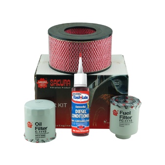 Toyota Hilux KZN165R 3.0L 1KZTE 12/99-10/05 Air, Fuel, Oil Filter Service Kit Sakura K-11060