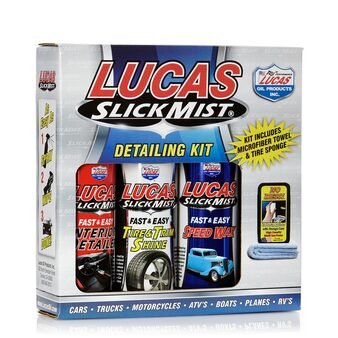 Lucas Slick Mist Detailing Kit - Interior Detailer, Tire/Trim Shine & Speed Wax 10558