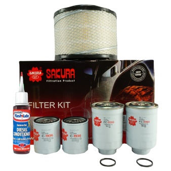 Mazda BT50 2.5L WL-AT & 3L WE-AT 06 - 2011 Air 2X Fuel 2X Oil Filter Service Kit