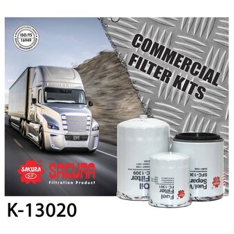 HINO FC3J J07CB Commercial  Oil , Fuel , Fuel Separator Filter Service Kit Sakura K-13010