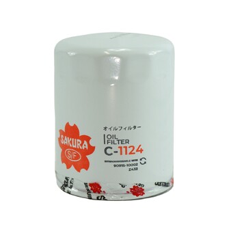 C-1124 Sakura Oil Filter - Fits Toyota, Suzuki, GMC + More Xref: Z432, 90915-10002 - WZ432