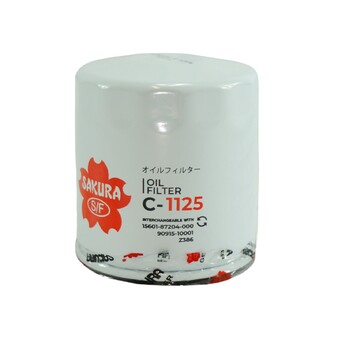 C-1125 Sakura Oil Filter - Fits Holden, Toyota + More Xref: Z386, 90915YZZC5, AM107423