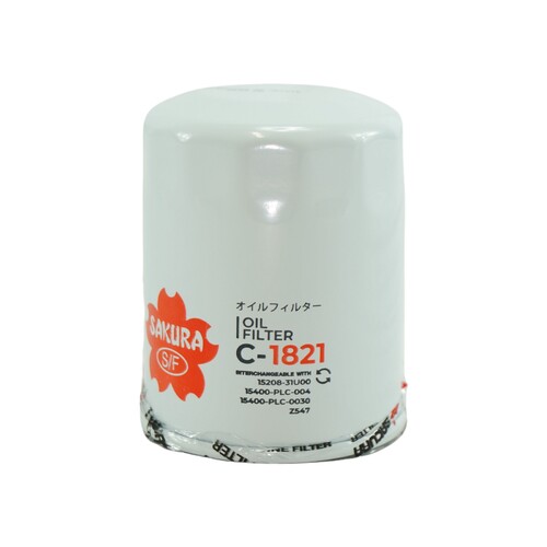 C-1821 Sakura Oil Filter - Fits Nissan, Honda + More Xref: Z547, P502007, B1402
