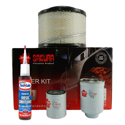 Ford Ranger 2.5L WLAT, 3.0L WEAT 2007 - 2011 Air, Fuel, Oil Filter Service Kit Sakura K-11100
