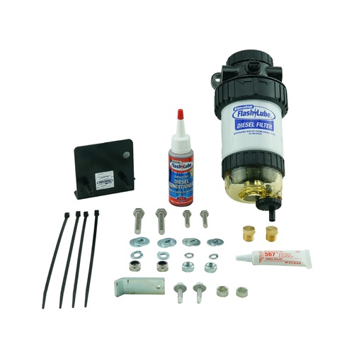 Flashlube Diesel Pre Filter Water Separator - Universal Right Angle Bracket Kit - FLBT01, FDF